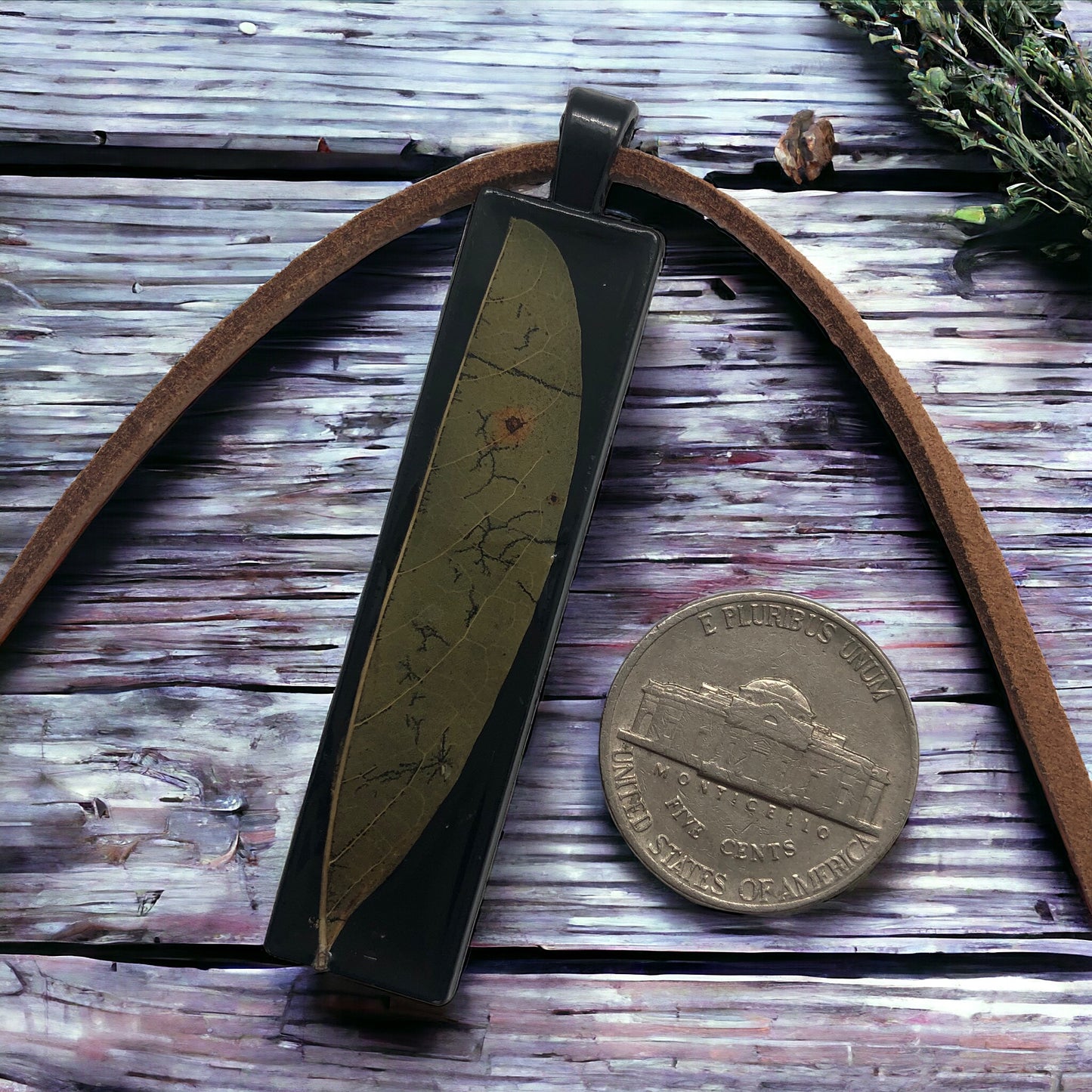 Black Locust Leaf Pendant